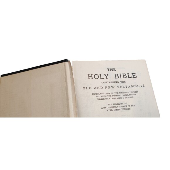 Holy Bible 1957 KJV American Bible Society Hardcover DJ Vintage-Christian - Picture 8 of 12